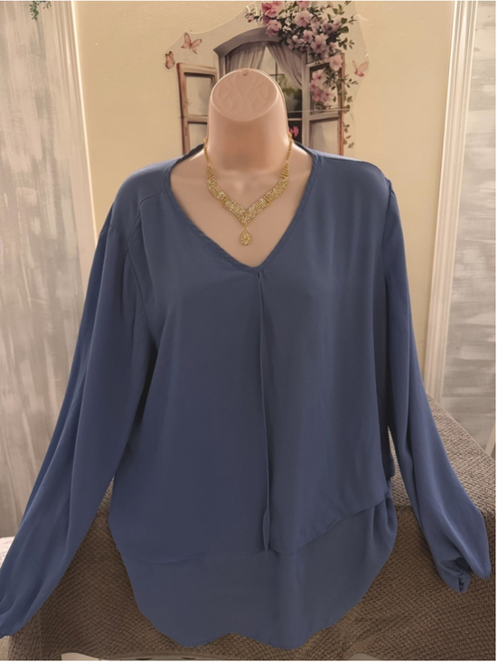 Chico's Tops - Chico's Women's Light Blue V-neck Blouse From The Brand Chico's. Size 2